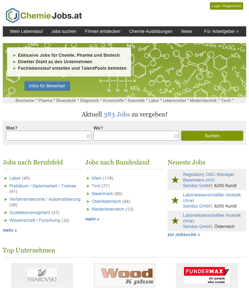 ChemieJobs.at